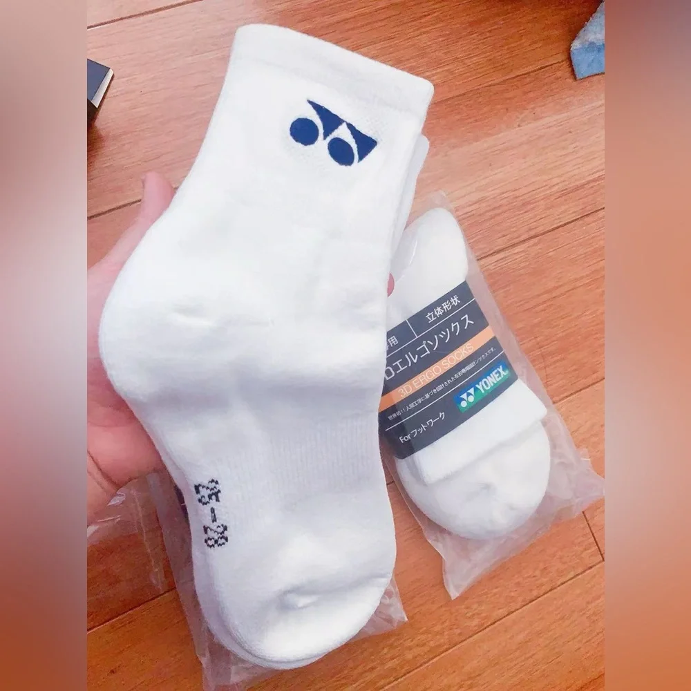 3 Pairs, Yonex Quarter Socks for Men Cotton Tennis Badminton Socks 3D‎ Ergo